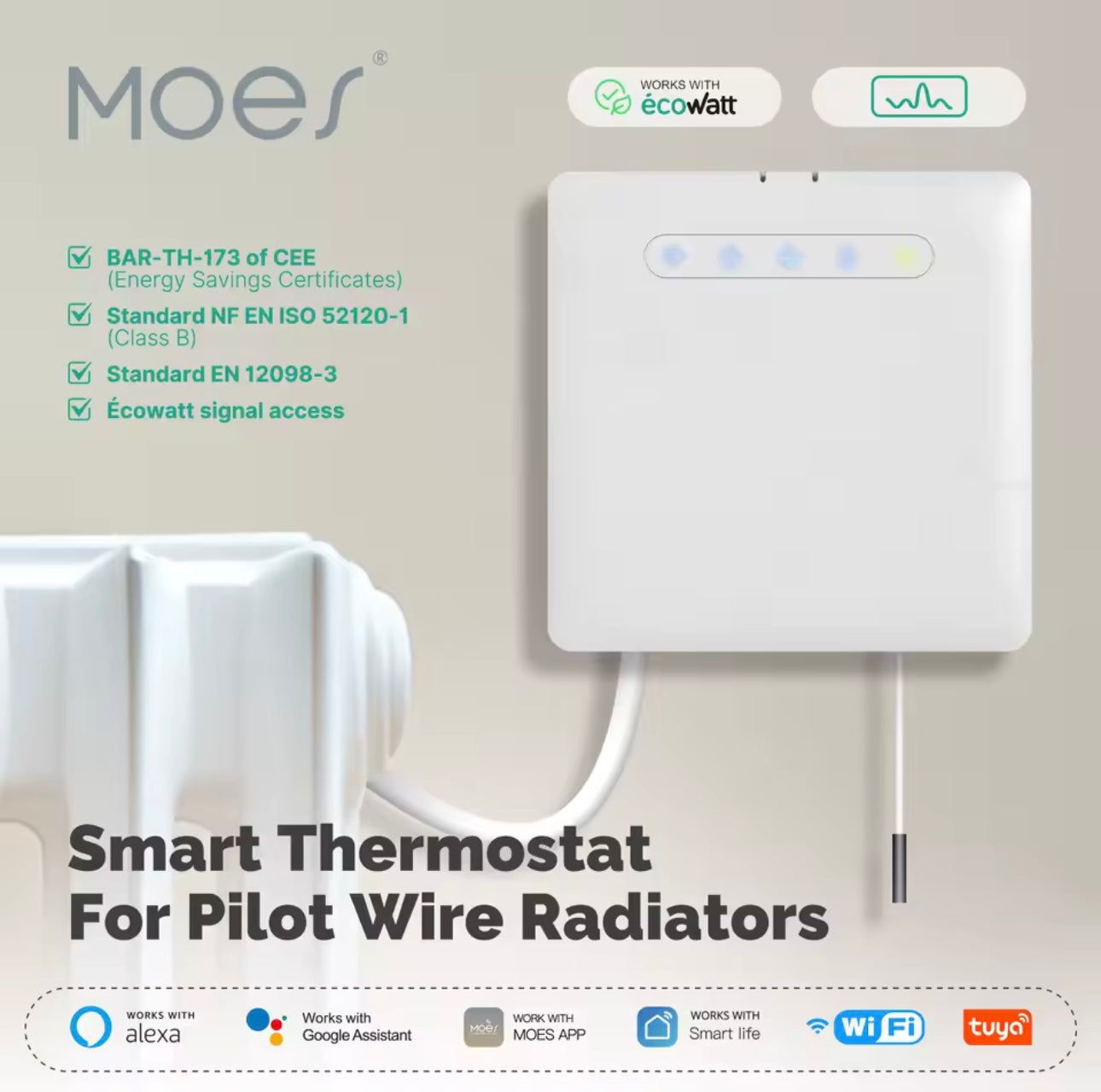 Thermostat pour radiateur électrique