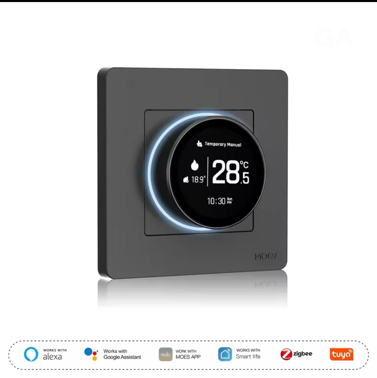 Thermostat d’ambiance design filaire MOES